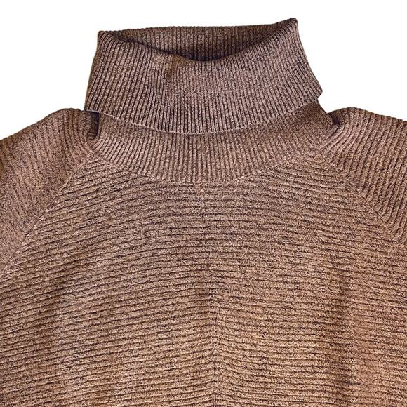 Kuhl Women’s Sz L Brown Ribbed Sweater Solace Cowl Neck Long Sleeve - Picture 5 of 13